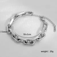 Hip-Hop Rock Geometric 304 Stainless Steel Bracelets In Bulk sku image 2