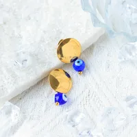 Stainless Steel Gold-Plated Tassel Pendant Earrings main image 5