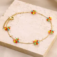 Simple Style Flower 304 Stainless Steel 18K Gold Plated Bracelets In Bulk main image 3