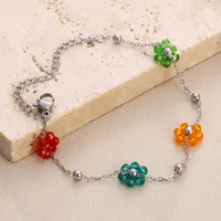Simple Style Flower 304 Stainless Steel 18K Gold Plated Bracelets In Bulk main image 6