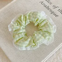 Women's IG Style Sweet Lattice Cloth Rib-Knit Lace Hair Tie sku image 1