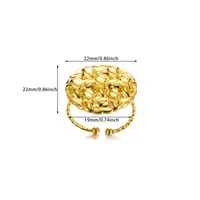 Wholesale Jewelry Casual Vintage Style Streetwear Cross 304 Stainless Steel 18K Gold Plated Open Rings sku image 5