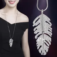 Elegant Feather Alloy Wholesale Pendant Necklace main image 1