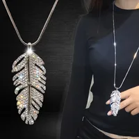 Elegant Feather Alloy Wholesale Pendant Necklace main image 4