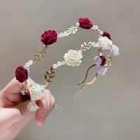 Rose Pearl Headband Summer French Retro High-end Sense Hair Clip Headwear Niche Design Pressure Hair High Cranial Top Hair Accessories main image 1