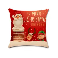 Direct Sales. New Christmas Cartoon Series Christmas Truck Christmas Tree Elderly Christmas Tree Linen Pillowcase sku image 7