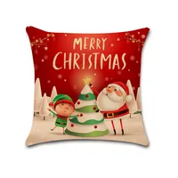 Direct Sales. New Christmas Cartoon Series Christmas Truck Christmas Tree Elderly Christmas Tree Linen Pillowcase sku image 8