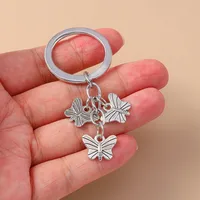 Cute Commute Leaf Butterfly Alloy Bag Pendant Keychain main image 9