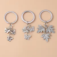 Cute Commute Leaf Butterfly Alloy Bag Pendant Keychain main image 1