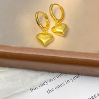 1 Pair Casual Artistic Commute Heart Shape Plating Copper Drop Earrings main image 5