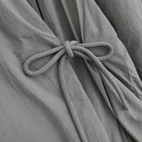 Women's Simple Style Solid Color Tie Coat Coat main image 4