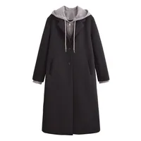 Women's Casual Streetwear Solid Color 2 In 1 Single Breasted Zipper Coat Coat main image 2