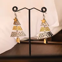 1 Pair Lady Christmas Tree Plating Alloy Drop Earrings main image 3