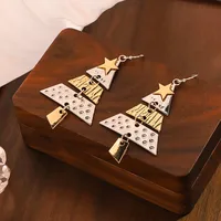 1 Pair Lady Christmas Tree Plating Alloy Drop Earrings main image 4