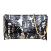 Women's Medium Pu Leather Crocodile Streetwear Square Magnetic Buckle Square Bag sku image 1