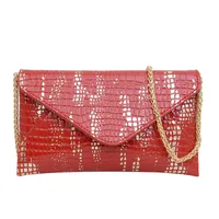 Women's Medium Pu Leather Crocodile Streetwear Square Magnetic Buckle Square Bag sku image 3