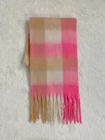 Rainbow Scarf Women's Winter Shawl Couple's Colorful Plaid Warm Thickened  Trendy Cute Girl Student sku image 26
