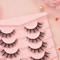 Popular Flat False Eyelashes 7 Pairs Of Eyelashes Eye Tail Lengthened Natural Fluffy Eyelashes  Wholesale main image 1