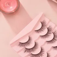 Popular Flat False Eyelashes 7 Pairs Of Eyelashes Eye Tail Lengthened Natural Fluffy Eyelashes  Wholesale main image 4