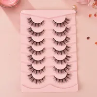Popular Flat False Eyelashes 7 Pairs Of Eyelashes Eye Tail Lengthened Natural Fluffy Eyelashes  Wholesale sku image 1