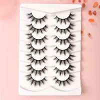 Popular Flat False Eyelashes 7 Pairs Of Eyelashes Eye Tail Lengthened Natural Fluffy Eyelashes  Wholesale sku image 4