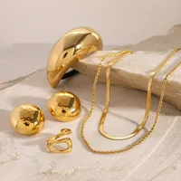 Wholesale Jewelry Simple Style Classic Style Holiday 304 Stainless Steel Jewelry Set main image 3