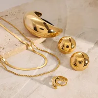 Wholesale Jewelry Simple Style Classic Style Holiday 304 Stainless Steel Jewelry Set main image 2