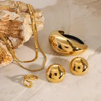 Wholesale Jewelry Simple Style Classic Style Holiday 304 Stainless Steel Jewelry Set main image 4