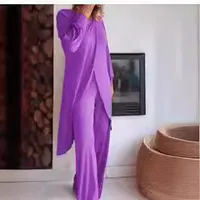 Casual Women's Simple Style Solid Color Spandex Polyester Pants Sets Pants Sets main image 5