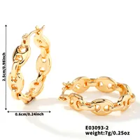 1 Pair Glam Simple Style Shiny Geometric Inlay Copper Zircon K Gold Plated Earrings sku image 3