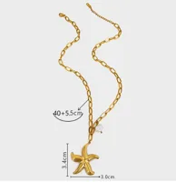 Wholesale Jewelry Marine Style Classic Style Starfish 316L Stainless Steel  Plating Pendant Necklace main image 2