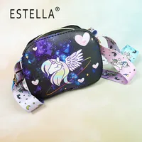 Girl'S Medium Pu Leather  Cute Square Zipper Shoulder Bag Crossbody Bag sku image 2