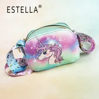 Girl'S Medium Pu Leather  Cute Square Zipper Shoulder Bag Crossbody Bag sku image 5