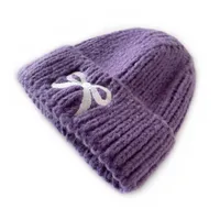 Children Unisex Cute Sweet Bow Knot Wool Cap sku image 4