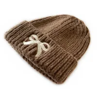 Children Unisex Cute Sweet Bow Knot Wool Cap sku image 7