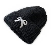 Children Unisex Cute Sweet Bow Knot Wool Cap sku image 8