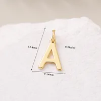 1 Piece Copper Letter Pendant sku image 1