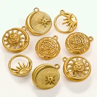 5 PCS/Package 304 Stainless Steel Solid Color Pendant Jewelry Accessories main image 2
