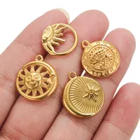 5 PCS/Package 304 Stainless Steel Solid Color Pendant Jewelry Accessories main image 1