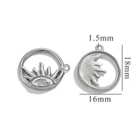5 PCS/Package 304 Stainless Steel Solid Color Pendant Jewelry Accessories sku image 4