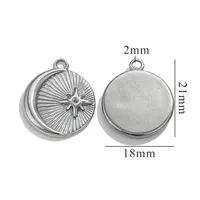 5 PCS/Package 304 Stainless Steel Solid Color Pendant Jewelry Accessories sku image 1