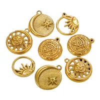 5 PCS/Package 304 Stainless Steel Solid Color Pendant Jewelry Accessories main image 3