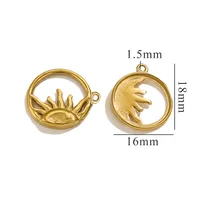 5 PCS/Package 304 Stainless Steel Solid Color Pendant Jewelry Accessories sku image 8