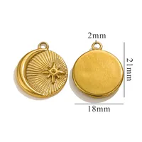 5 PCS/Package 304 Stainless Steel Solid Color Pendant Jewelry Accessories sku image 5