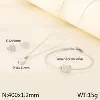 Wholesale Jewelry Simple Style Elephant 304 Stainless Steel 18K Gold Plated Jewelry Set sku image 4