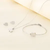Wholesale Jewelry Simple Style Elephant 304 Stainless Steel 18K Gold Plated Jewelry Set main image 4