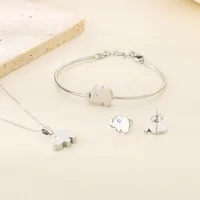 Wholesale Jewelry Simple Style Elephant 304 Stainless Steel 18K Gold Plated Jewelry Set main image 8