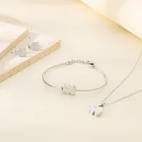 Wholesale Jewelry Simple Style Elephant 304 Stainless Steel 18K Gold Plated Jewelry Set main image 7