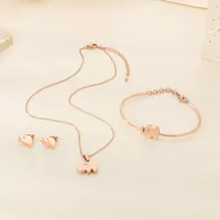 Wholesale Jewelry Simple Style Elephant 304 Stainless Steel 18K Gold Plated Jewelry Set main image 9