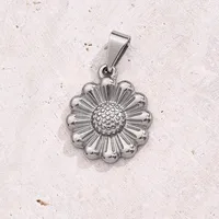 1 Pc/Package 18x12.5mm 21x18mm 25x21.5mm 7x3mm 304 Stainless Steel Flower Daisy Polished Jewelry Accessories Pendant sku image 4